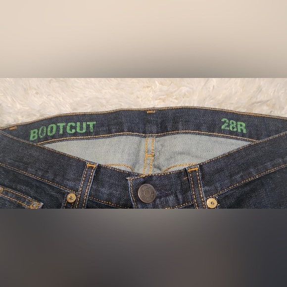 J. CREW Darkwash Lowrise Some Stretch Bootcut Size 28Rx32 Denim Blue Jeans EUC - Picture 5 of 7